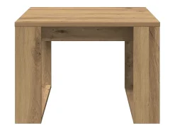 Mesa De Centro* Mesa de centro | Mesa de apoio 50x50x35 cm derivados madeira carvalho artisiano Castanho