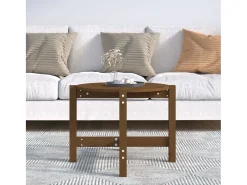 Mesa de centro | Mesa de apoio Ø 62.5x45 cm madeira pinho maciça -mel^ Mesa De Centro