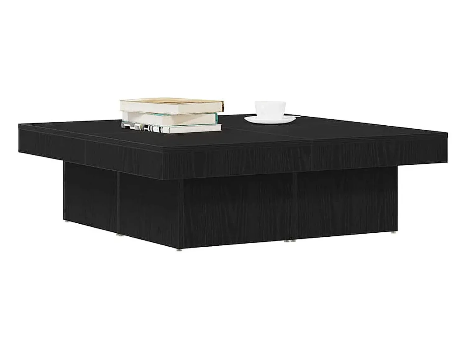Mesa De Centro| Mesa de centro | Mesa de apoio Carvalho 90x90x28 cm Preto