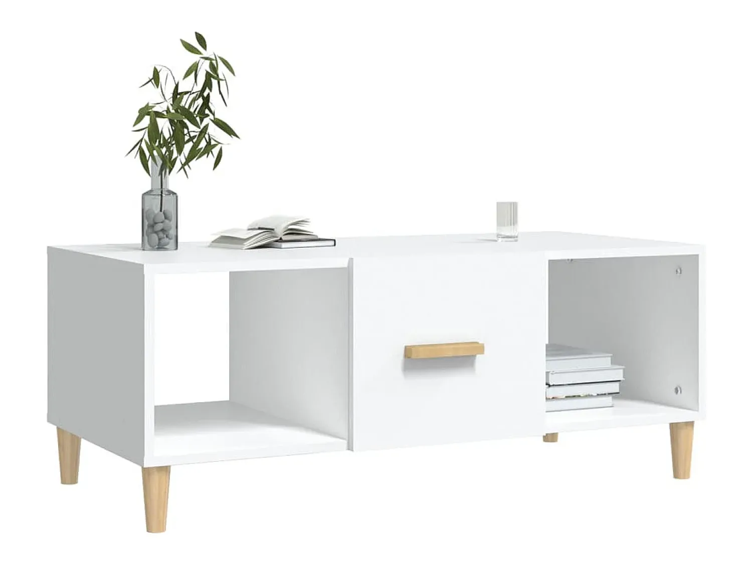 Mesa de centro | Mesa de apoio 102x50x40 cm madeira processada^ Mesa De Centro