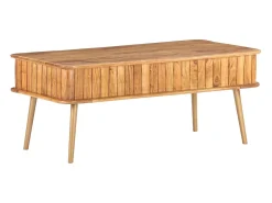Mesa De Centro| Mesa de centro | Mesa de apoio | Mesa de café 100x50x40 cm madeira de acácia maciça Castanho