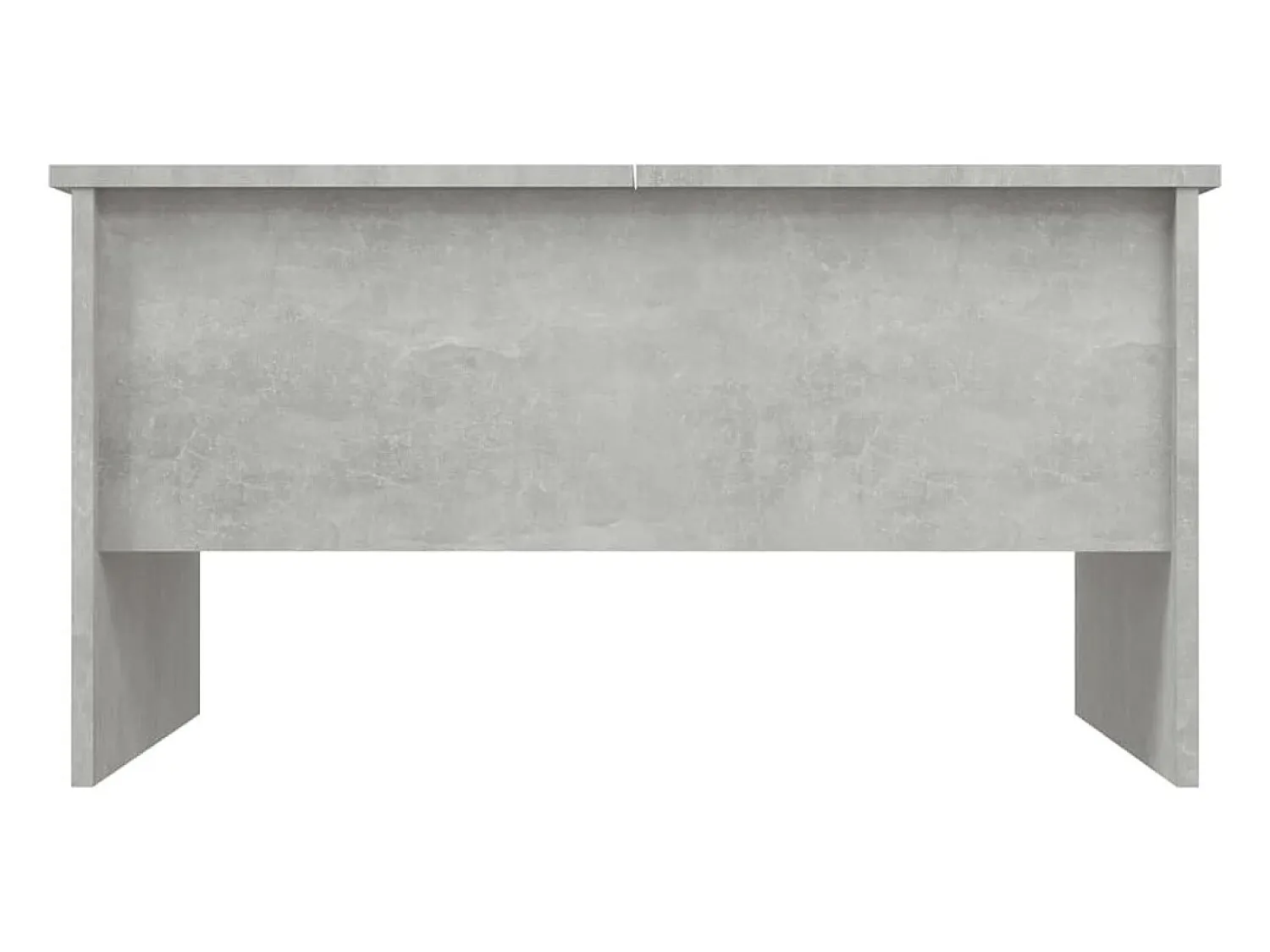 Mesa de centro | Mesa de apoio 80x50x42.5 cm madeira processada cinza cimento^ Mesa De Centro