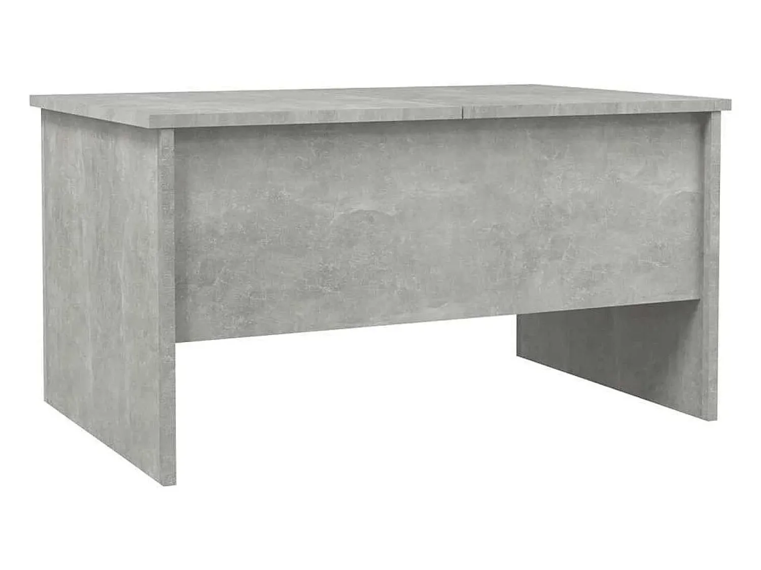 Mesa de centro | Mesa de apoio 80x50x42.5 cm madeira processada cinza cimento^ Mesa De Centro