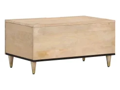Mesa De Centro* Mesa de centro | Mesa de apoio | Mesa de café 80x50x40 cm madeira de mangueira maciça Castanho