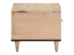 Mesa De Centro* Mesa de centro | Mesa de apoio | Mesa de café 80x50x40 cm madeira de mangueira maciça Castanho