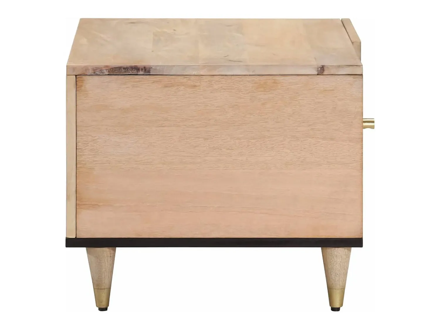 Mesa De Centro* Mesa de centro | Mesa de apoio | Mesa de café 80x50x40 cm madeira de mangueira maciça Castanho