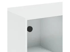 Mesa de centro | Mesa de apoio c/ portas de vidro 102x50x42 cm^ Mesa De Centro