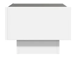 Best Mesa de centro | Mesa de apoio c/ LEDs 40x40x30 cm derivados de madeira Branco