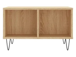Mesa de centro | Mesa de apoio 60x50x36.5 cm derivados madeira carvalho sonoma^ Mesa De Centro