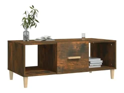 Mesa De Centro* Mesa de centro | Mesa de apoio 102x50x40 cm derivados madeira carvalho fumado Castanho