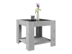 Mesa de centro | Mesa de apoio c/ LEDs 53x53x45 derivados de madeira^ Mesa De Centro