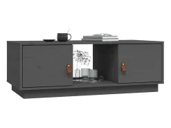 Online Mesa de centro | Mesa de apoio 100x50x35 cm pinho maciço cinza Cinzento