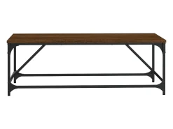 Mesa De Centro* Mesa de centro | Mesa de apoio 100x50x35 cm derivados madeira carvalho Castanho