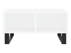 Mesa De Centro* Mesa de centro | Mesa de apoio 60x60x30 cm derivados de madeira Branco
