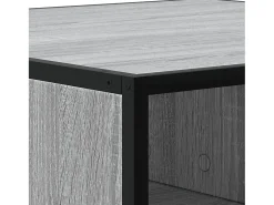Mesa De Centro| Mesa de centro | Mesa de apoio derivados de madeira e metal sonoma Cinzento