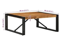 Mesa de centro | Mesa de apoio | Mesa de café 80x80x35 cm madeira de acácia maciça^ Mesa De Centro