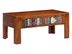 Mesa de centro | Mesa de apoio | Mesa de café 90x50x40 cm madeira de acácia maciça^ Mesa De Centro