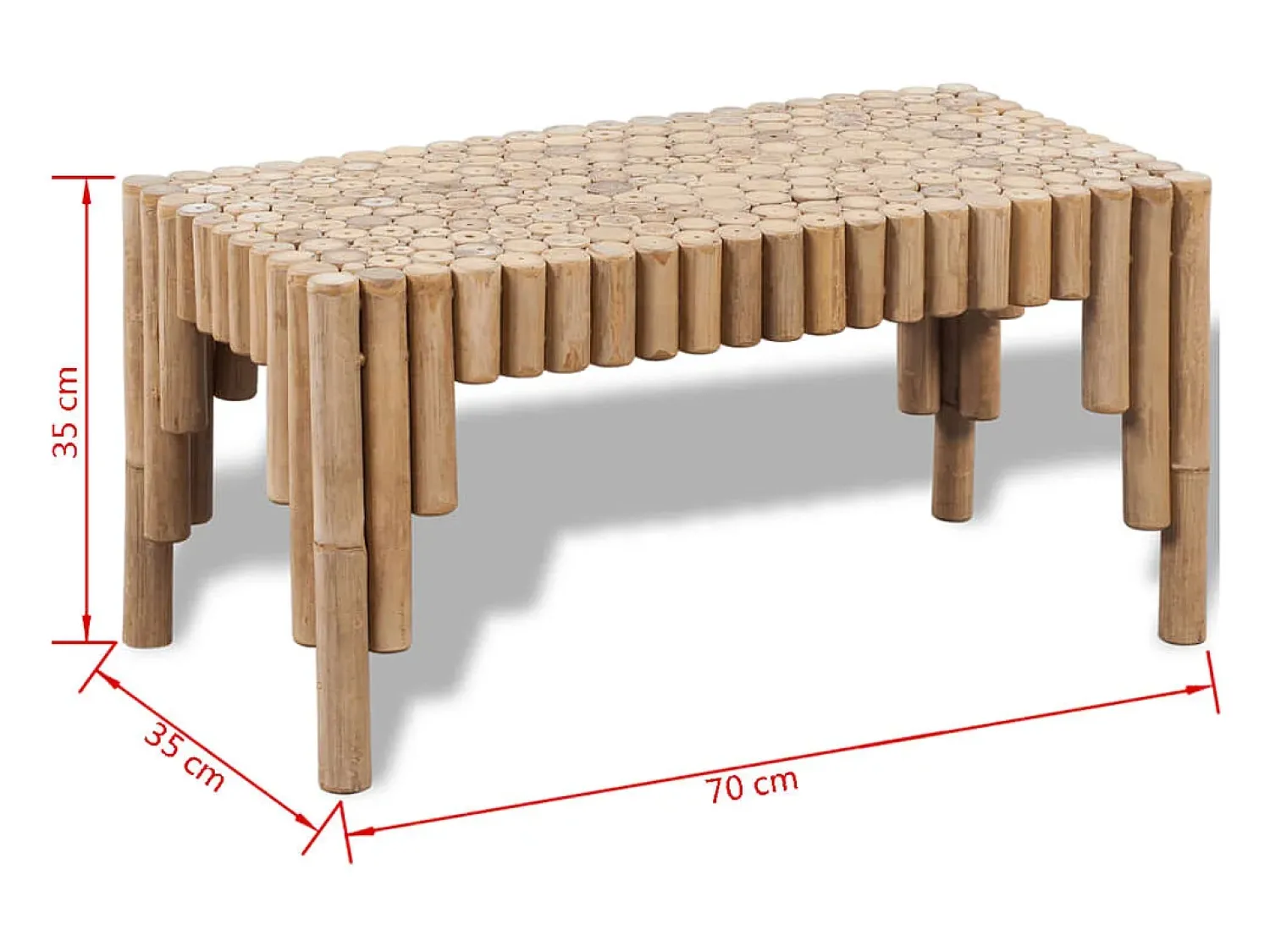 Mesa de centro | Mesa de apoio em bambu^ Mesa De Centro