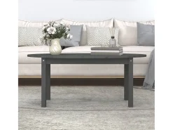 Mesa De Centro| Mesa de centro | Mesa de apoio 110x55x45 cm madeira de pinho maciça Cinzento