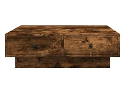Mesa de centro | Mesa de apoio 90x90x28 cm derivados de madeira carvalho fumado^ Mesa De Centro