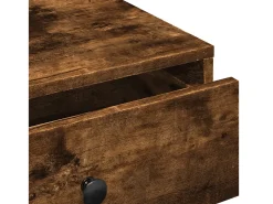 Mesa de centro | Mesa de apoio 90x90x28 cm derivados de madeira carvalho fumado^ Mesa De Centro