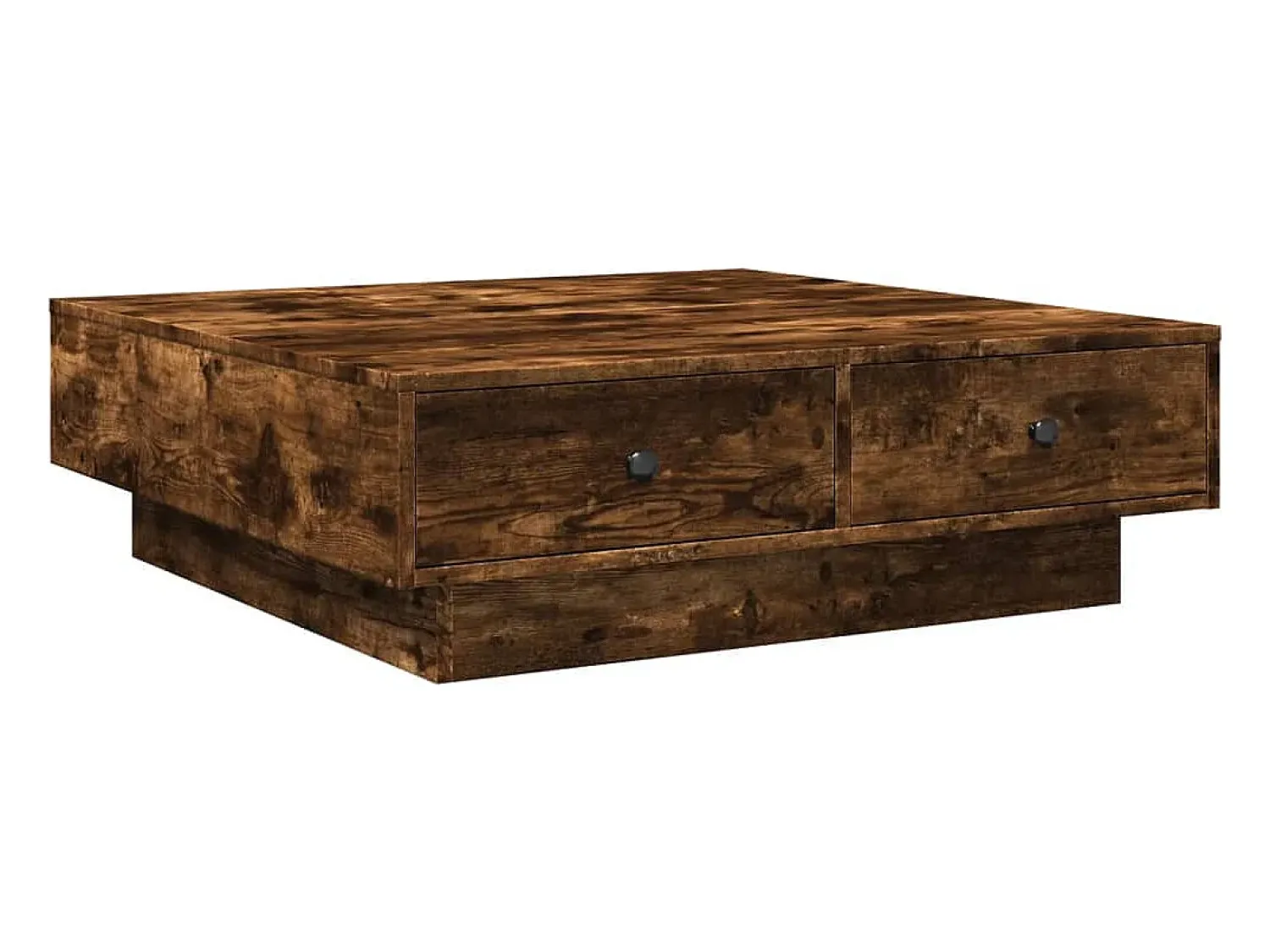 Mesa de centro | Mesa de apoio 90x90x28 cm derivados de madeira carvalho fumado^ Mesa De Centro