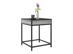 Mesa De Centro* Mesa de centro | Mesa de apoio luzes LED Infinity 40x40x51 cm sonoma Cinzento