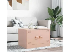 Mesa De Centro| Mesa de centro | Mesa de apoio 67x50x44 cm aço Rosa