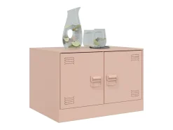 Mesa De Centro| Mesa de centro | Mesa de apoio 67x50x44 cm aço Rosa