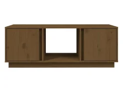 New Mesa de centro | Mesa de apoio 110x50x40cm madeira de pinho maciça mel Castanho