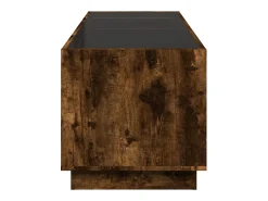 Mesa De Centro| Mesa de centro | Mesa de apoio luzes LED Infinity 90x50x50 cm carvalho fumado Castanho
