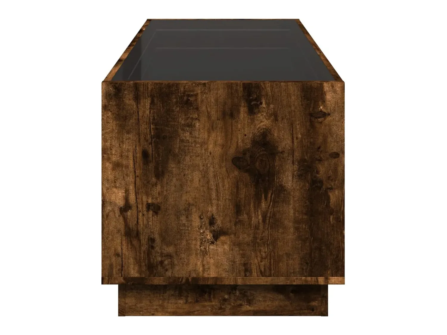 Mesa De Centro| Mesa de centro | Mesa de apoio luzes LED Infinity 90x50x50 cm carvalho fumado Castanho
