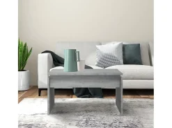 Mesa de centro | Mesa de apoio 68x50x38 cm derivados de madeira cinza sonoma^ Mesa De Centro