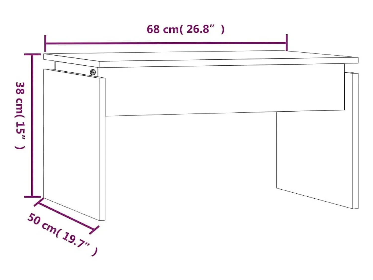 Mesa de centro | Mesa de apoio 68x50x38 cm derivados de madeira cinza sonoma^ Mesa De Centro