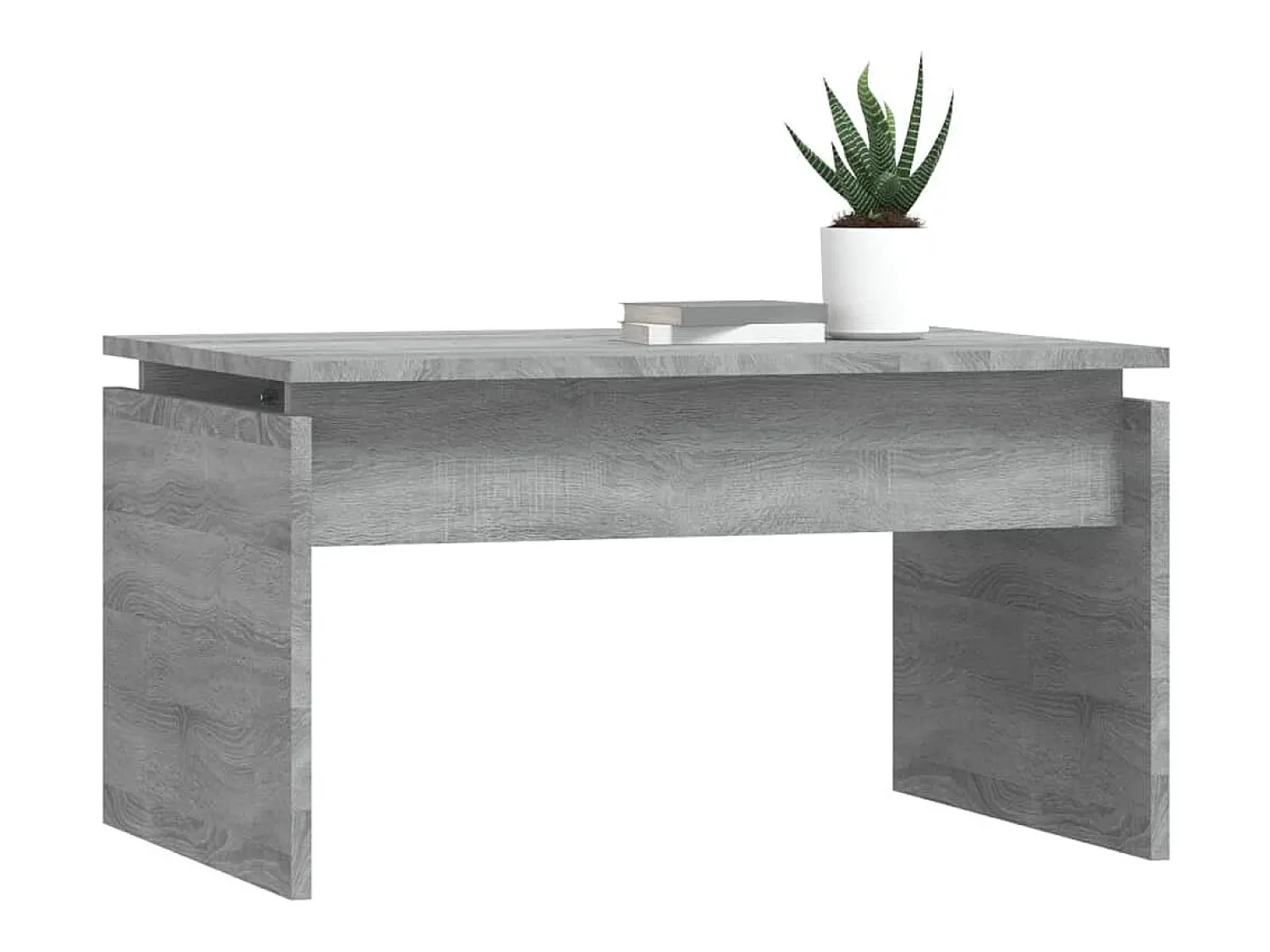 Mesa de centro | Mesa de apoio 68x50x38 cm derivados de madeira cinza sonoma^ Mesa De Centro