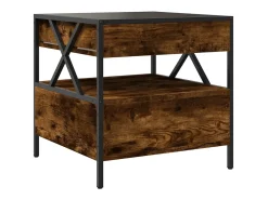 Hot Mesa de centro | Mesa de apoio luzes LED Infinity 50x50x51 cm carvalho fumado Castanho