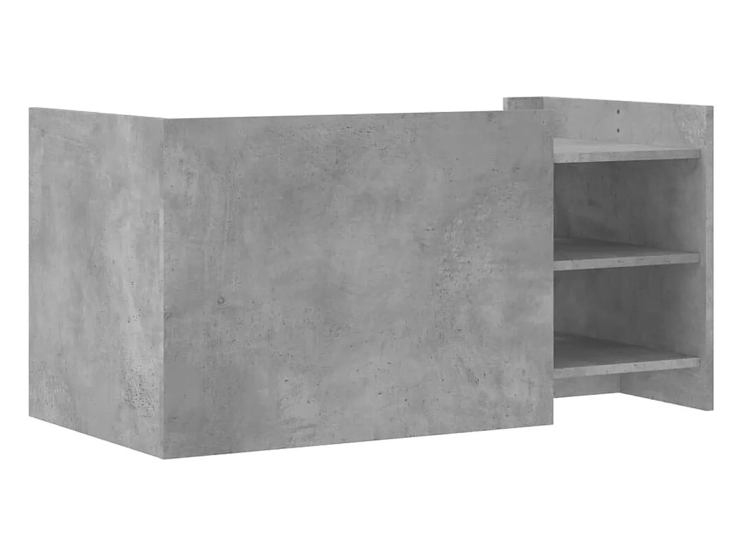 Mesa De Centro| Mesa de centro | Mesa de apoio 100x50x50cm derivados de madeira cinza cimento Cinzento