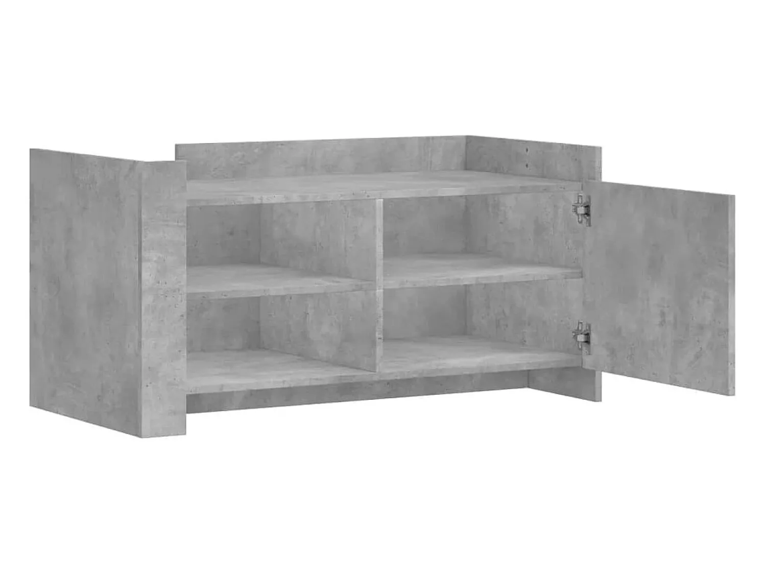 Mesa De Centro| Mesa de centro | Mesa de apoio 100x50x50cm derivados de madeira cinza cimento Cinzento