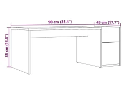 Mesa De Centro| Mesa de centro | Mesa de apoio | Mesa de café 90x45x35 cm derivados de madeira madeira velha Castanho