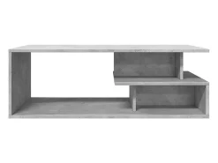 Mesa de centro | Mesa de apoio 102x55x35 cm derivados de madeira cinza cimento^ Mesa De Centro