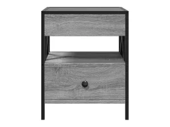 Mesa de centro | Mesa de apoio luzes LED Infinity 40x40x51 cm sonoma^ Mesa De Centro