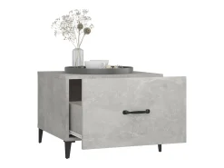 Mesa De Centro* Mesa de centro | Mesa de apoio com pernas de metal 50x50x40 cm -cimento Cinzento