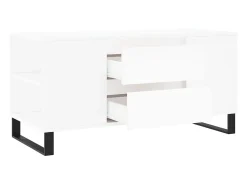 Hot Mesa de centro | Mesa de apoio 102x44.5x50 cm derivados de madeira Branco