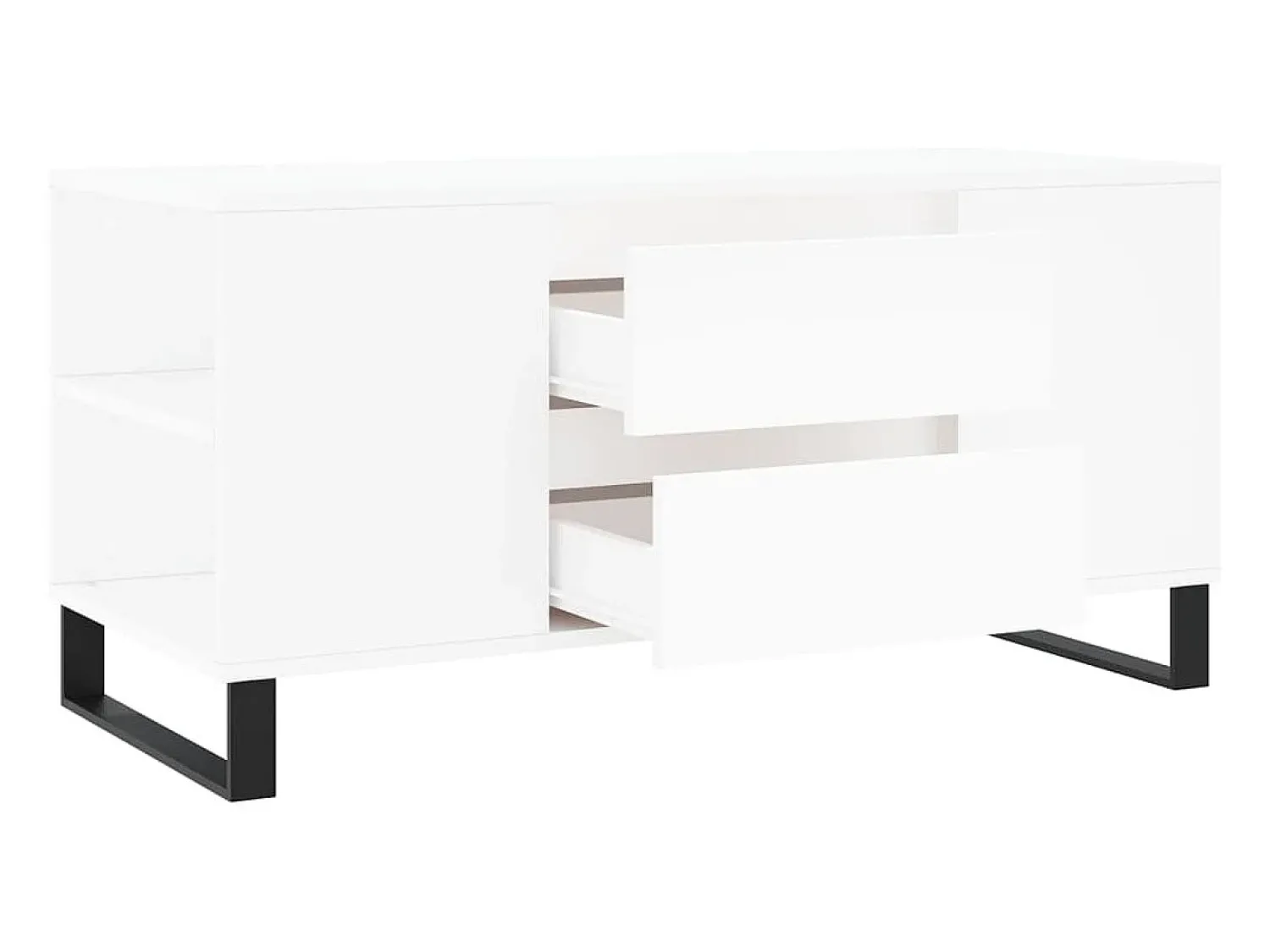 Hot Mesa de centro | Mesa de apoio 102x44.5x50 cm derivados de madeira Branco