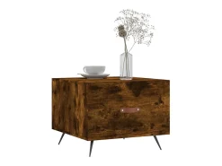 Clearance Mesa de centro | Mesa de apoio 50x50x40 cm derivados de madeira carvalho fumado Castanho