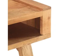 Mesa De Centro* Mesa de centro | Mesa de apoio | Mesa de café 100x50x45 cm madeira de acácia maciça Castanho