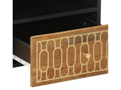 Mesa de centro | Mesa de apoio | Mesa de café 80x54x40 cm madeira de mangueira maciça^ Mesa De Centro