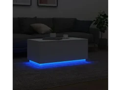 Mesa de centro | Mesa de apoio com luzes LED 90x50x40 cm^ Mesa De Centro