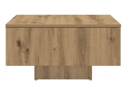 Mesa De Centro| Mesa de centro | Mesa de apoio 60x60x31.5 cm derivados madeira carvalho Castanho