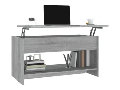 Mesa de centro | Mesa de apoio 102x50x52.5 cm madeira processada sonoma cinza^ Mesa De Centro